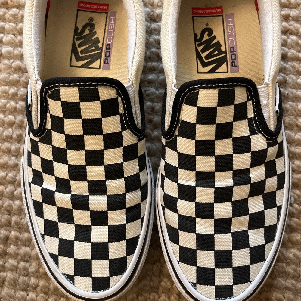 Pop Cush Slip On Checkered Vans